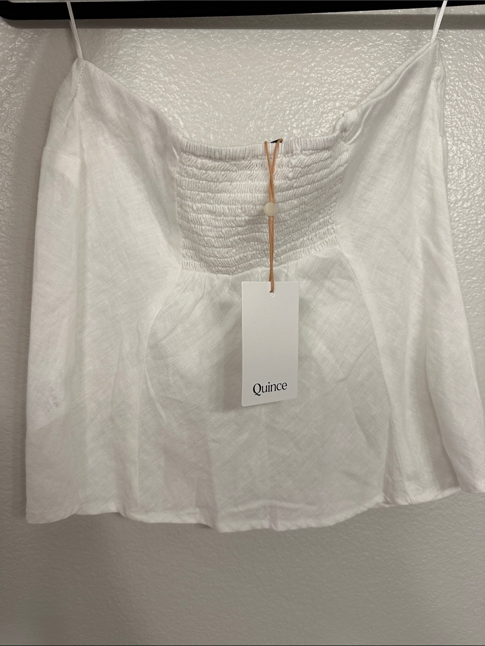 Quince White Strapless Linen Top - Picture 5 of 6